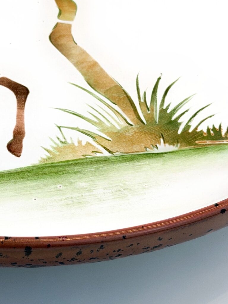 Travessa cerâmica savana — Yamaguchi Studio (peça única feita à mão por Marisa Yamaguchi)