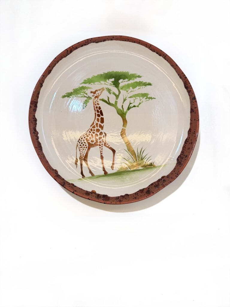 Travessa cerâmica savana — Yamaguchi Studio (peça única feita à mão por Marisa Yamaguchi)
