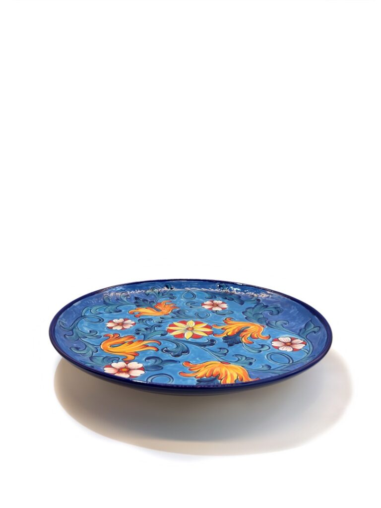 Travessa cerâmica caltagirone — Yamaguchi Studio (peça única feita à mão por Marisa Yamaguchi)