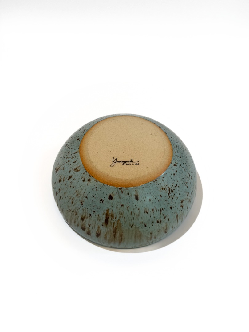 Bowl cerâmica turquesa — Yamaguchi Studio (peça única feita à mão por Marisa Yamaguchi)