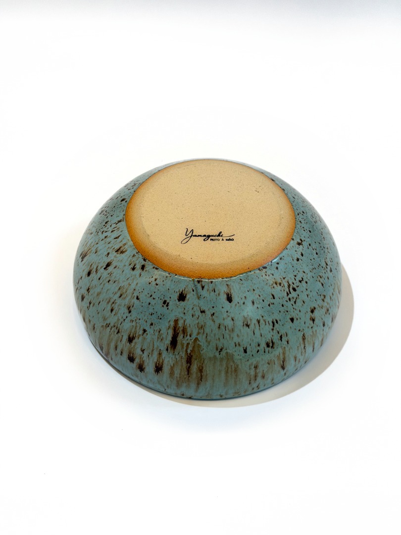 Bowl cerâmica turquesa — Yamaguchi Studio (peça única feita à mão por Marisa Yamaguchi)