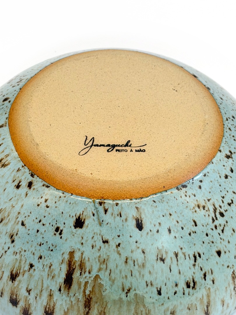 Bowl cerâmica turquesa — Yamaguchi Studio (peça única feita à mão por Marisa Yamaguchi)