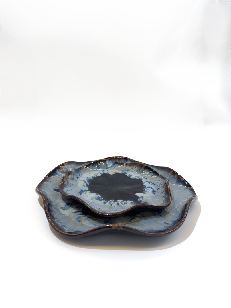 Set les huîtres do mar — Yamaguchi Studio (peça única feita à mão por Marisa Yamaguchi)