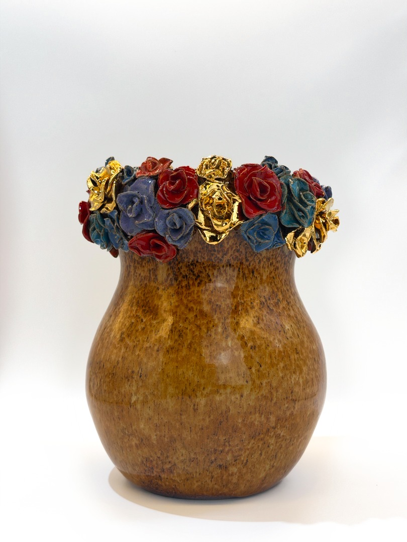 Vaso cerâmica decorativo — Yamaguchi Studio (peça única feita à mão por Marisa Yamaguchi)