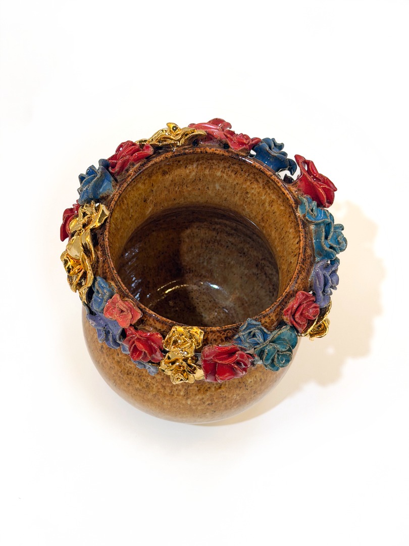 Vaso cerâmica decorativo — Yamaguchi Studio (peça única feita à mão por Marisa Yamaguchi)