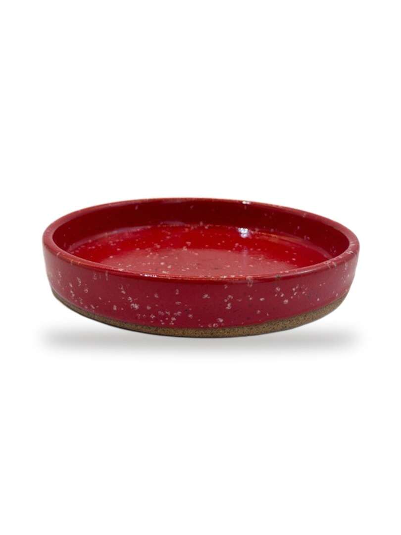 Porta-copo cerâmica vermelho, Yamaguchi Studio (peça única feita à mão por Marisa Yamaguchi)