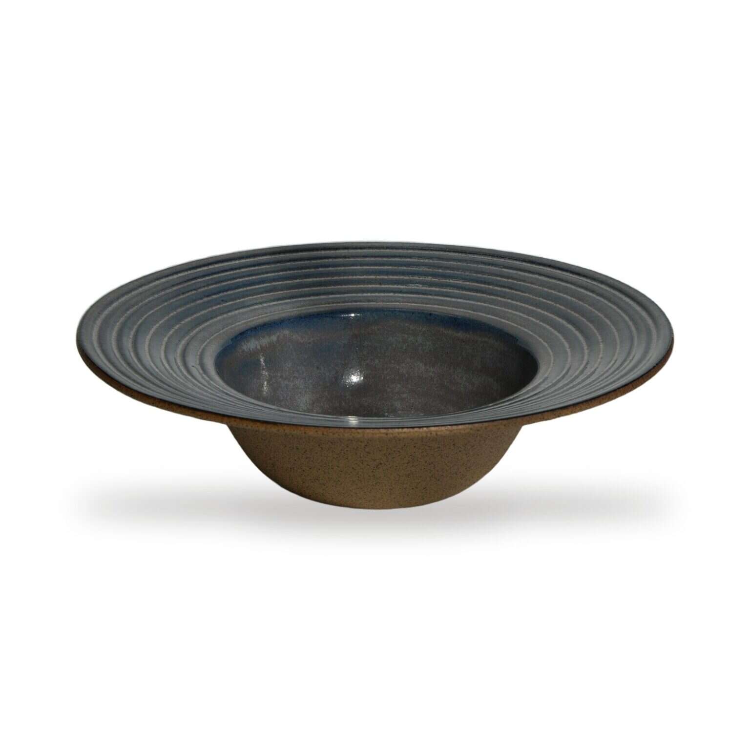 Prato Risoto Azul, cerâmica feita à mão por Marisa Yamaguchi, vista 2