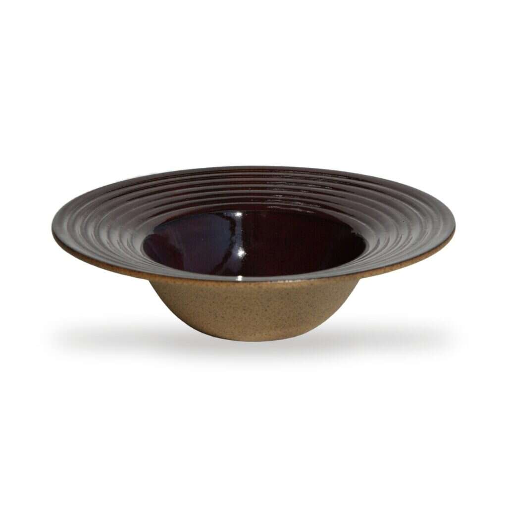 Prato Risoto Vinho, cerâmica feita à mão por Marisa Yamaguchi, vista 3