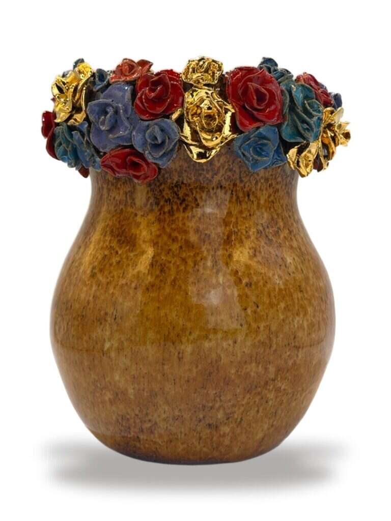 Vaso cerâmica decorativo, Yamaguchi Studio (peça única feita à mão por Marisa Yamaguchi)
