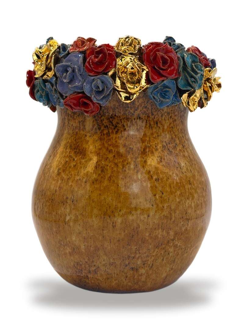 Vaso cerâmica decorativo, Yamaguchi Studio (peça única feita à mão por Marisa Yamaguchi)