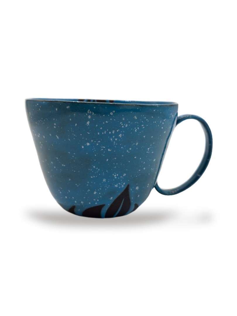 Xícara cerâmica azul-petróleo, Yamaguchi Studio (peça única feita à mão por Marisa Yamaguchi)