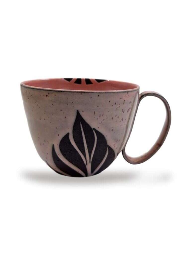 Xícara cerâmica lilás, Yamaguchi Studio (peça única feita à mão por Marisa Yamaguchi)